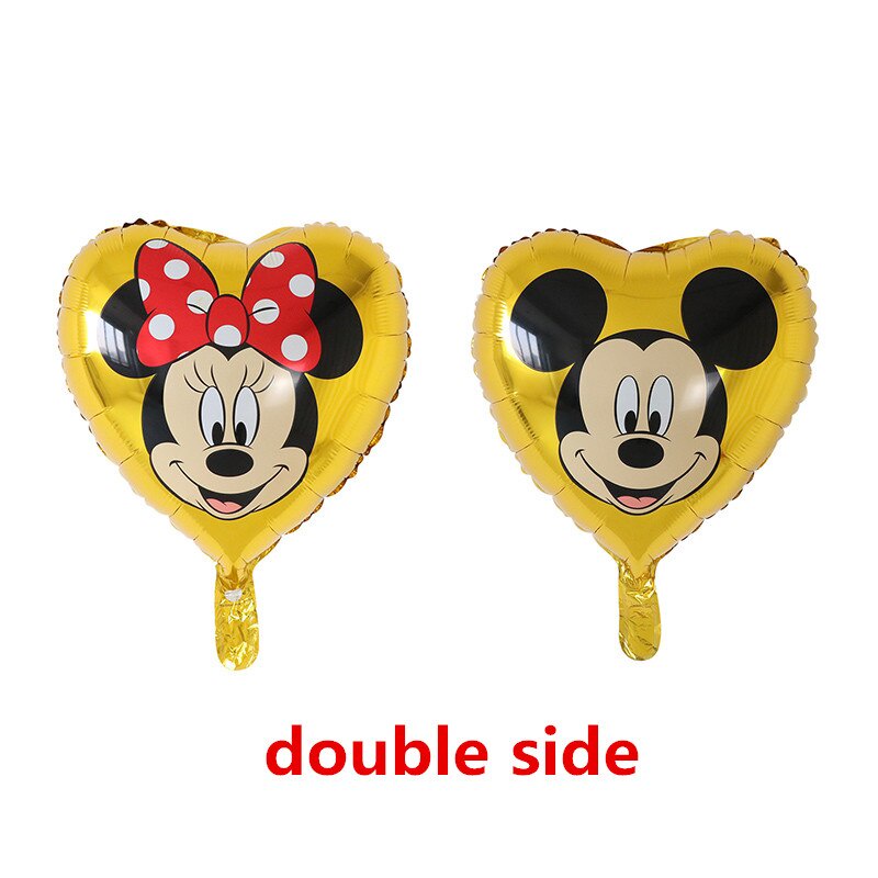 Giảm Giá 1 Bong Bóng Lá Nhôm helium Hình Trái Tim Hoạt Hình mickey minnie Trang Trí Tiệc Sinh Nhật Cho Bé Kích Thước 18inch