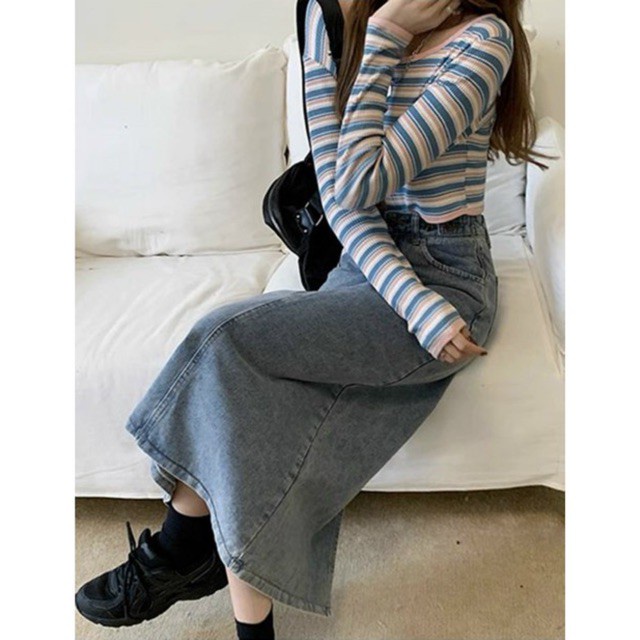 [HOT+VOUCHER]Chân Váy Jean Aiori Lưng Cao Dáng Dài Chữ A Lưng Kiểu Thời Trang Cho Nữ Jean Cotton Cao Cấp_Mã 901 | BigBuy360 - bigbuy360.vn