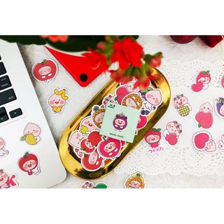 Bộ 45 Sticker bé hoa quả E108