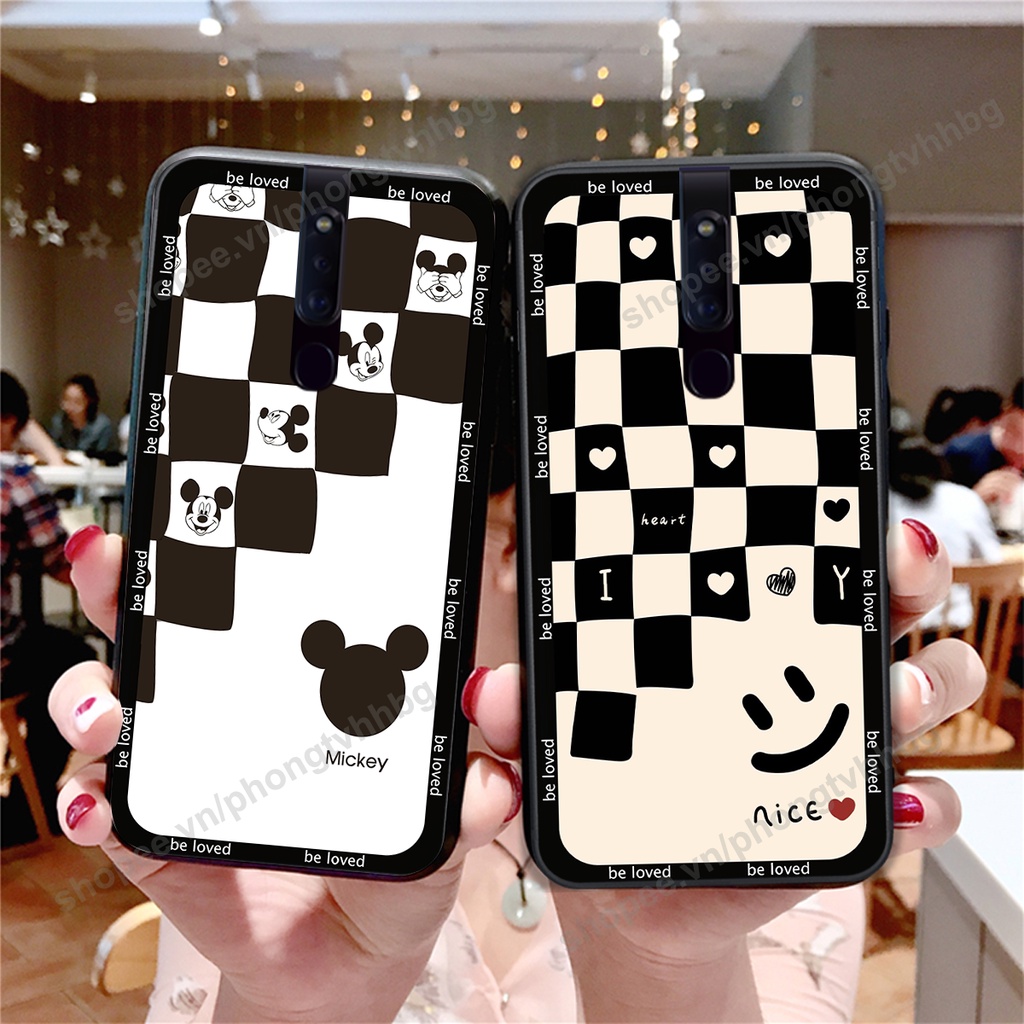 Ốp lưng Oppo F11 / F11 Pro  ốp họa tiết trái tim caro, chuột mikey thể thao cực đẹp cute cực bền bỉ