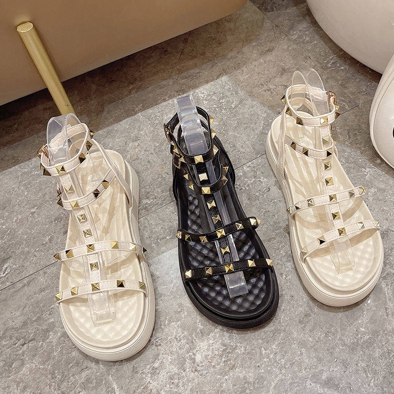 Giày Sandal Mùa Hè Đế Dày Phong Cách La Mã Kiểu Mới
