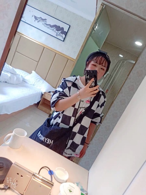 [Order] Áo khoác dù caro đen trắng ulzzang | BigBuy360 - bigbuy360.vn