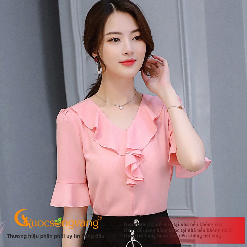 Áo sơ mi nữ trắng áo sơ mi công sở nữ GLA261 Cuocsongvang
