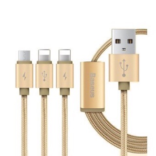 Cáp Sạc Rapid Series 3-in-1 BASEUS Lightning+Micro+type C