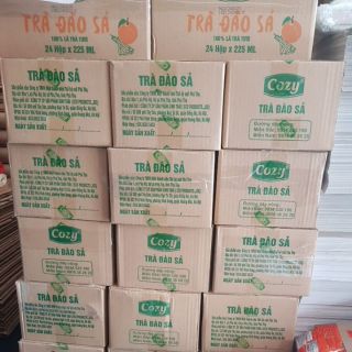 Trà đào sả Cozy 225ml thùng 24 hộp