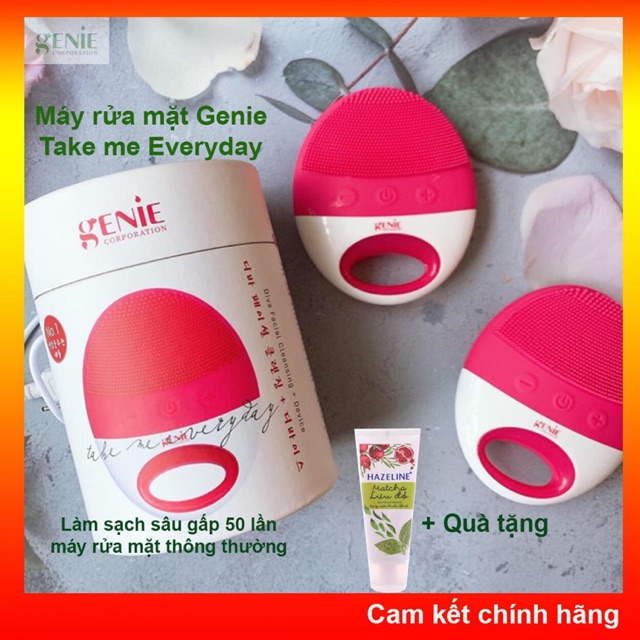 Máy Rửa Mặt Genie Take Me Every Day [Mẫu Mới] tặng Sữa Rửa Mặt Hazeline