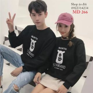 Áo đôi thu đông nam nữ phong cách, đồ đôi nỉ thu đông