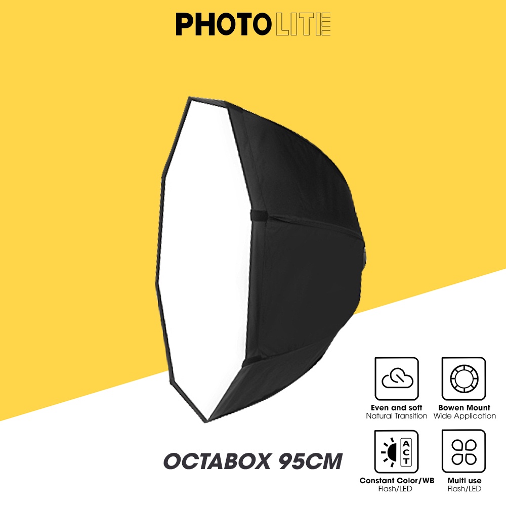 Softbox bát giác tản sáng octabox 95 cm Photolite PA049 làm mềm ánh sang đèn Flash/Led