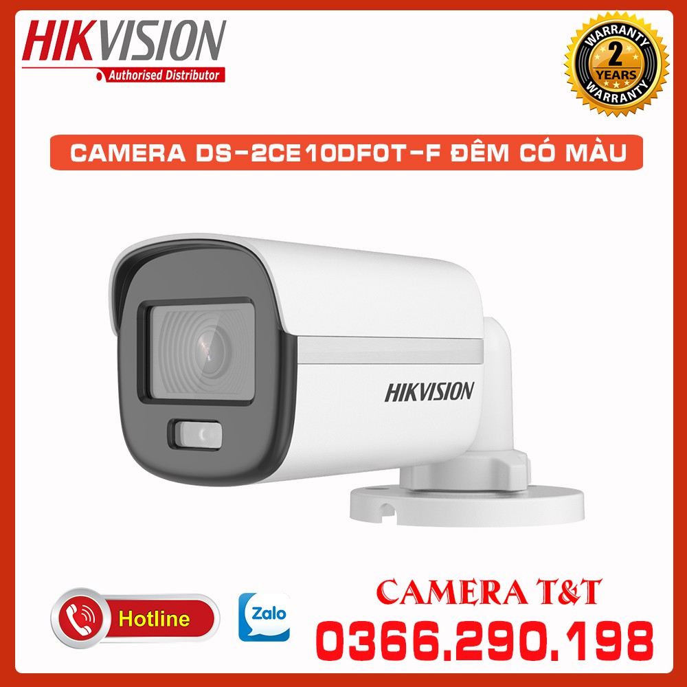 COMBO 4 CAMERA HIKVISION 10DF0T-F 2.0MP - FULLHD - CÓ MÀU BAN ĐÊM - ĐẦY ĐỦ PHỤ KIỆN