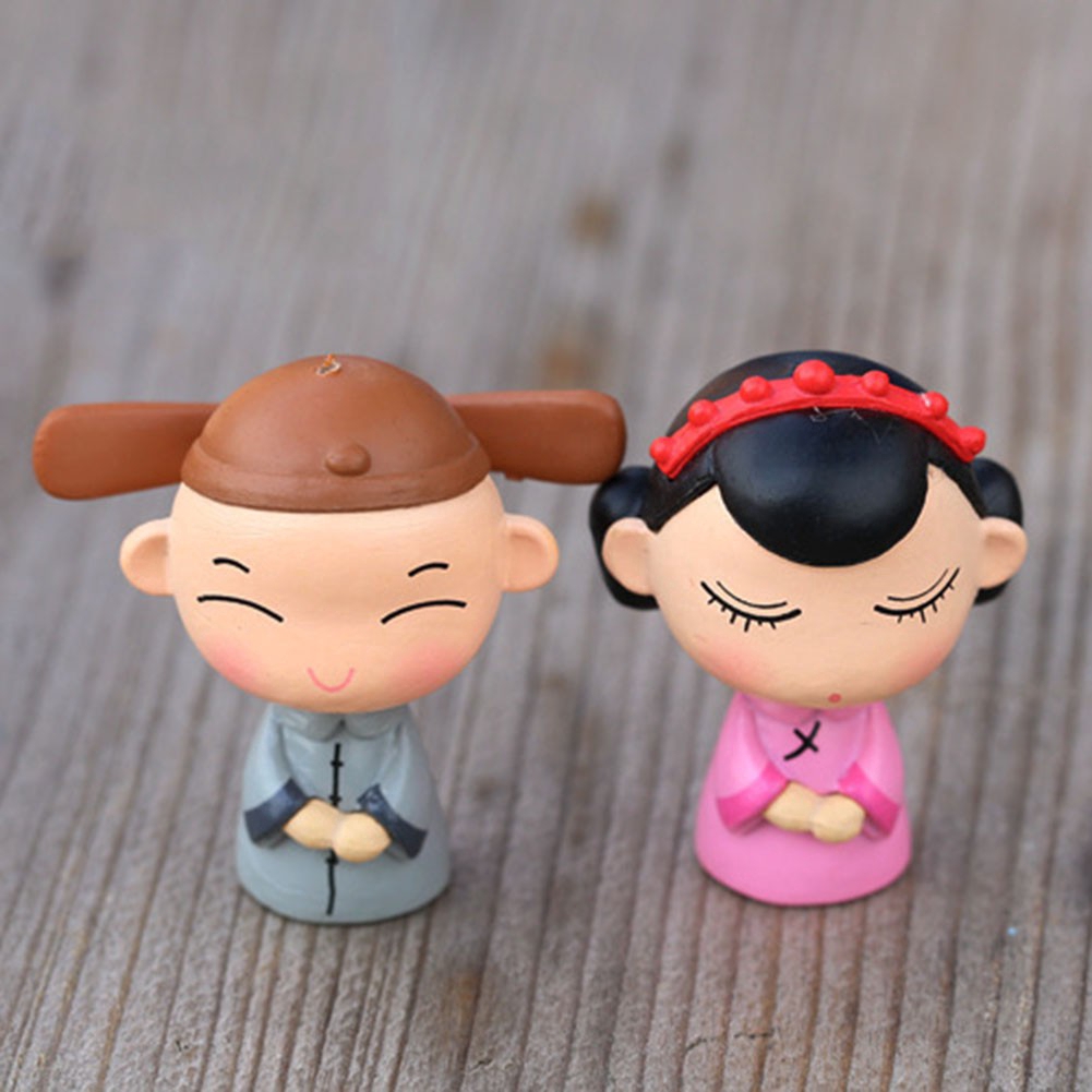 Cặp Tượng Cô Dâu Chú Rể Trung Hoa Mini Trang Trí Vườn