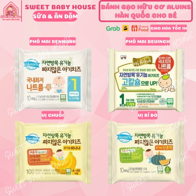 Phô mai tách muối hữu cơ De Vinch Hàn Quốc cho bé ăn dặm từ 6 tháng. Date 9/2022 - Sweet Baby House