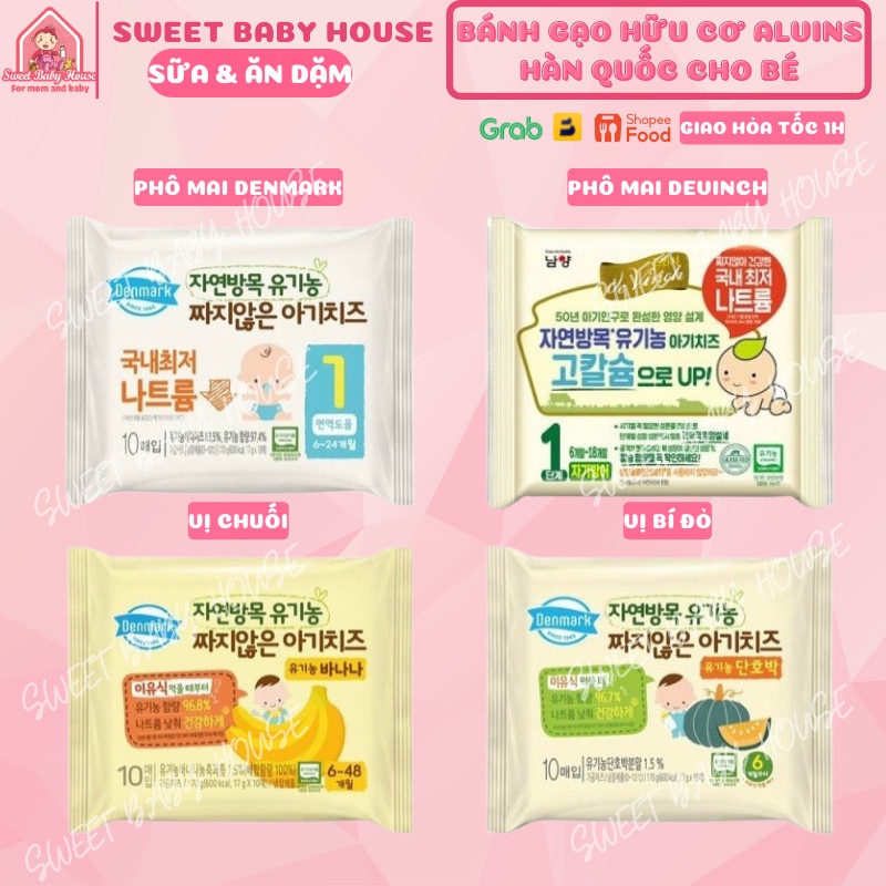 Phô mai tách muối hữu cơ De Vinch Hàn Quốc cho bé ăn dặm từ 6 tháng. Date 9/2022 - Sweet Baby House