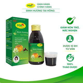 Đinh Hương Tai Hồng PQA Giúp Ấm Dạ, Giáng Khí Dùng Cho Trẻ Nhỏ Và Người Già Nôn Trớ, Nấc, Nghẹn, Buồn Nôn Chai 125ml