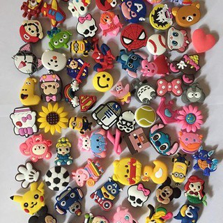 KHAHANHCMSET 10 STICKER NÚT GẮN TRANG TRÍ DÉP CROCS - Giao ngẫu nhiên- LUCY259- LUCY259
