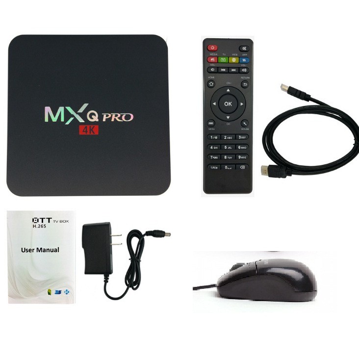 Android Tivi box MXQ PRO Tặng chuột MITSUMI - TẶNG DÂY AV .