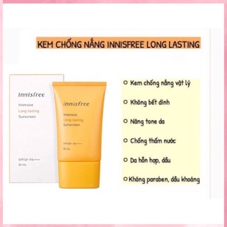 Kem chống nắng Innisfree INNISFREE 50ML dành cho mọi loại da khô dầu nhạy cảm Hàn Quốc g0d