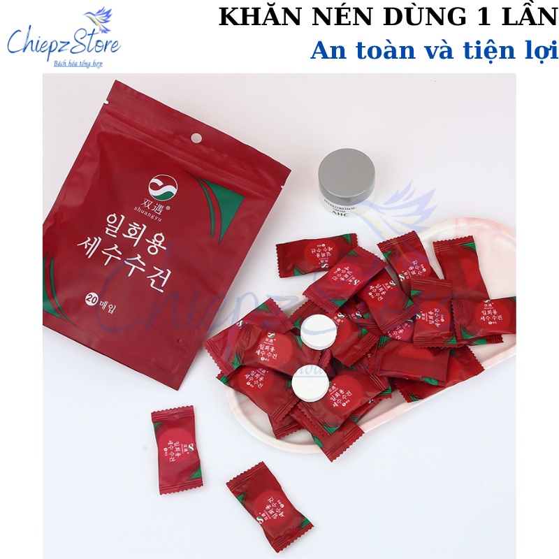 Khăn nén dùng 1 lần tiện dụng - an toàn - nhỏ gọn