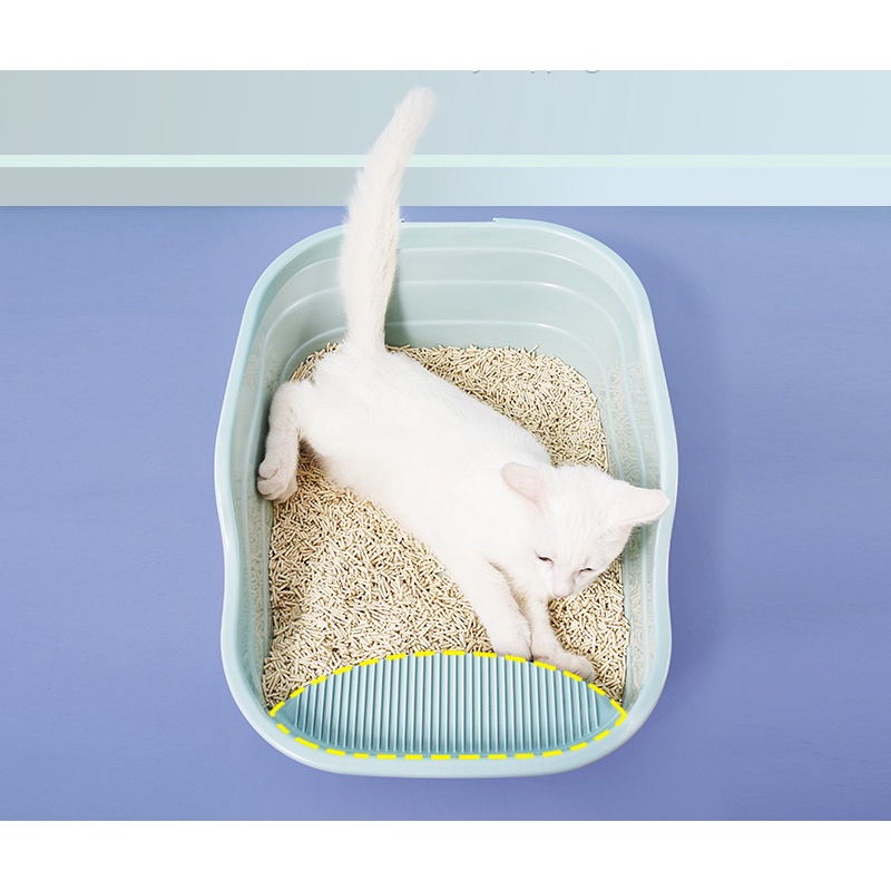 Khay vệ sinh cho mèo hình chữ nhật kèm xẻng