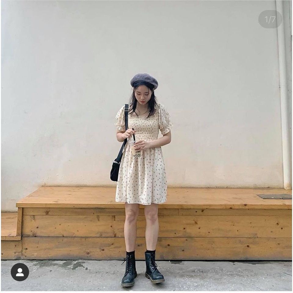 ĐẦM LỤA CỔ VUÔNG HỌA TIẾT HOA XINH DÀY DẶN KHÔNG KÉN DÁNG NHÉ JULY DRESS | BigBuy360 - bigbuy360.vn