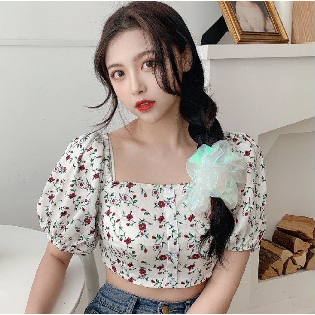 cột tóc vải scrunchies buộc tóc vải hologram loại đẹp hot trend PK17