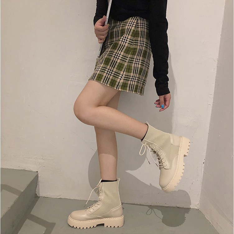 Boots da nữ basic phối chun