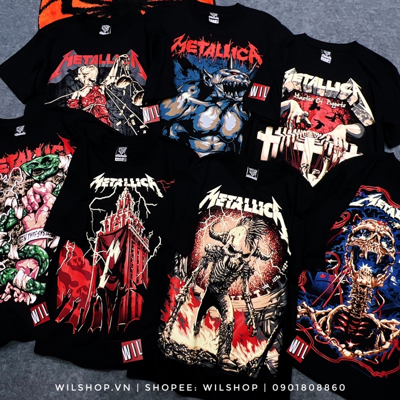 ÁO METALLICA - ROCK BAND TEE - ÁO THUN ÁO PHÔNG NHẠC ROCK