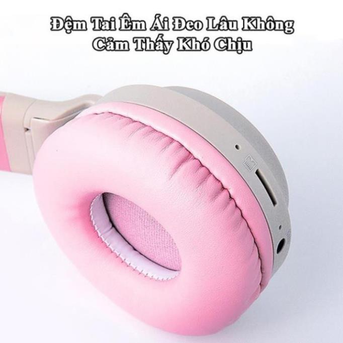 [FREESHIP-BH 12 THÁNG] Tai Nghe Mèo Blutooth Headphone dễ thương chống ồn có đèn led siêu cute