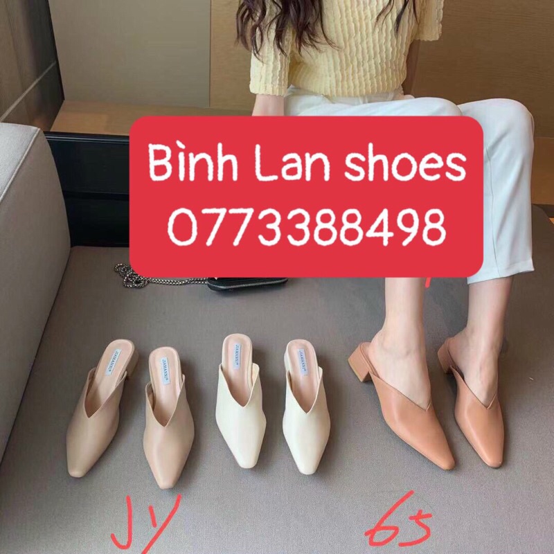 Giầy hở gót da mềm cao 3 phân hàng Quảng châu