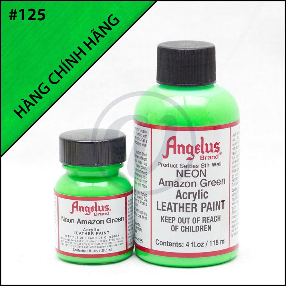 Amazon Green 125 - Màu ANGELUS Leather Paint Neon vẽ da, vải, custom giày