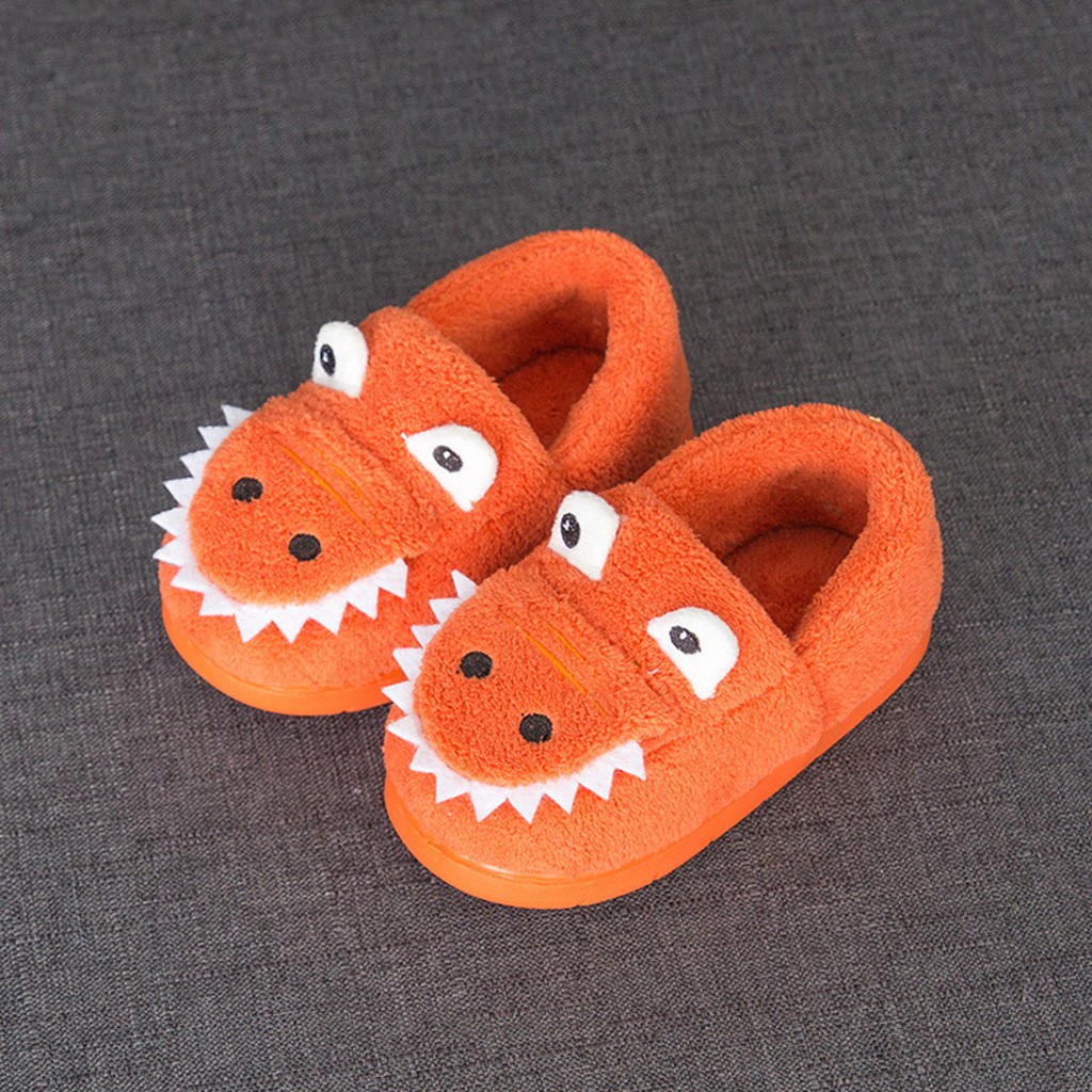 Toddler Boys Girls Fluffy Little Kids Shoes Warm Cute Animal Home Slipper