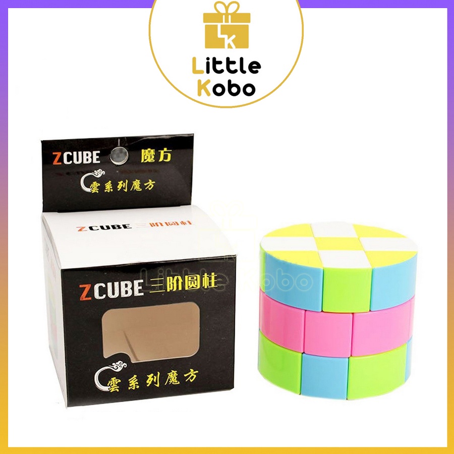 Rubik Biến Thể Cylinder Rubic Z-Cube Cloud 3-layer Cylinder Stickerless Đồ Chơi Thông Minh