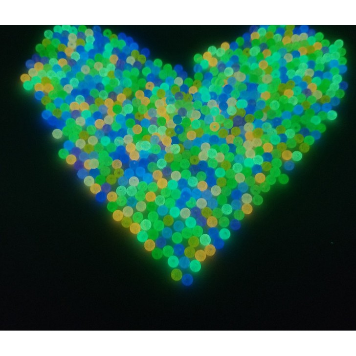 Hạt Nhựa Dạ Quang 6-12mm Dùng Làm Trang Sức Thủ Công