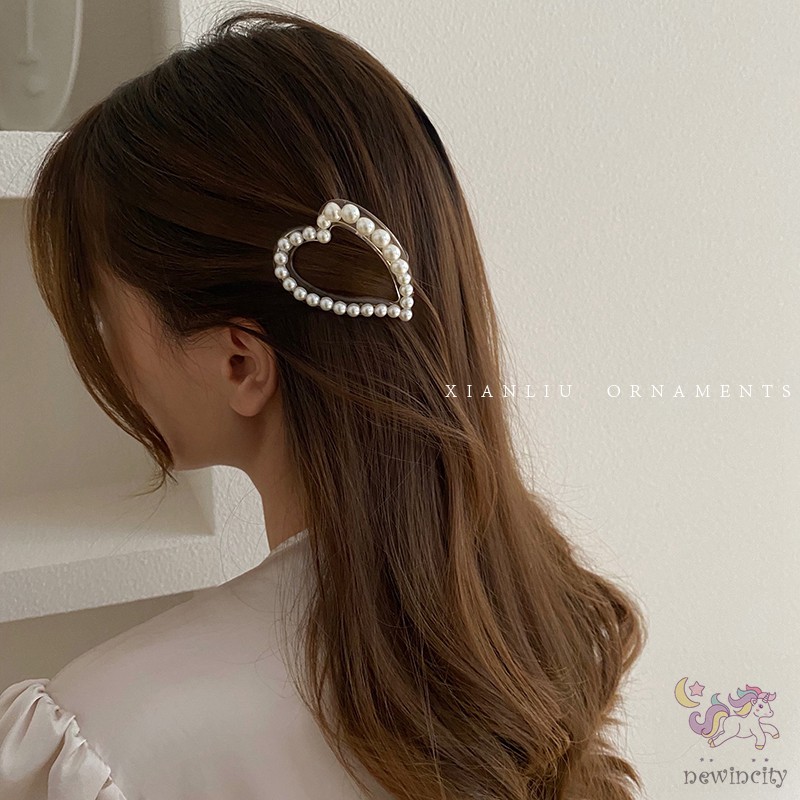 Kẹp Tóc Đính Ngọc Trai Phong Cách Hàn Quốc Cho Nữ