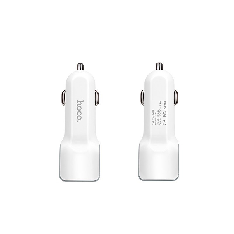 ✔HÀNG CHÍNH HÃNG✔TẨU ÔTÔ/CÓC/CỦ SẠC NHANH TRÊN XE HƠI CAO CẤP 2 CỔNG USB 2.4A-12W HOCO Z23 cho điện thoại iPhone ipad