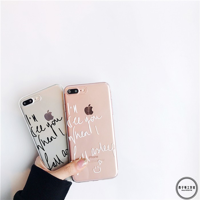 ốp lưng trong suốt kèm dây đeo cho điện thoại iphone 7/7plus