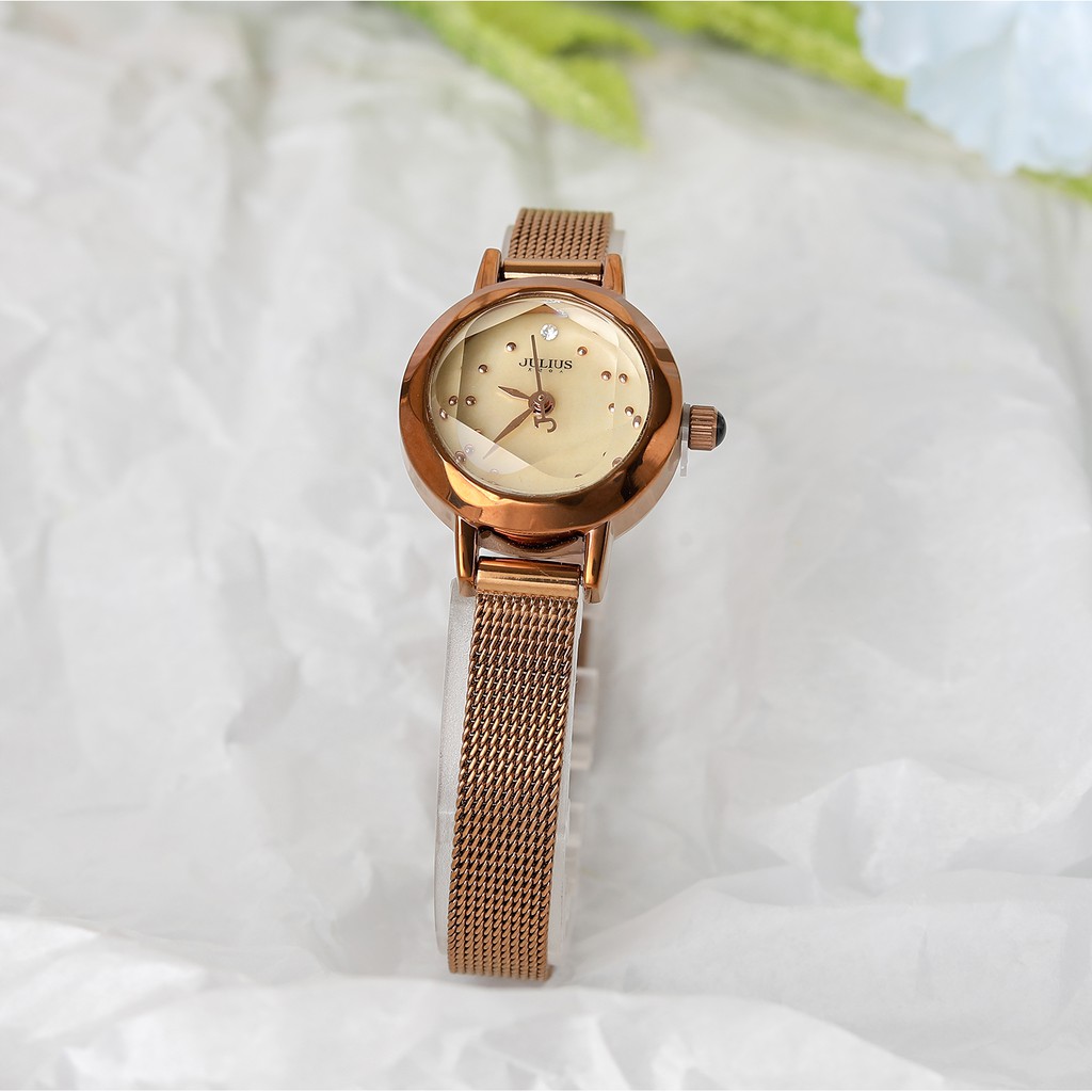 Đồng hồ nữ JULIUS JA482 dây thép vàng | Julius Official | BigBuy360 - bigbuy360.vn