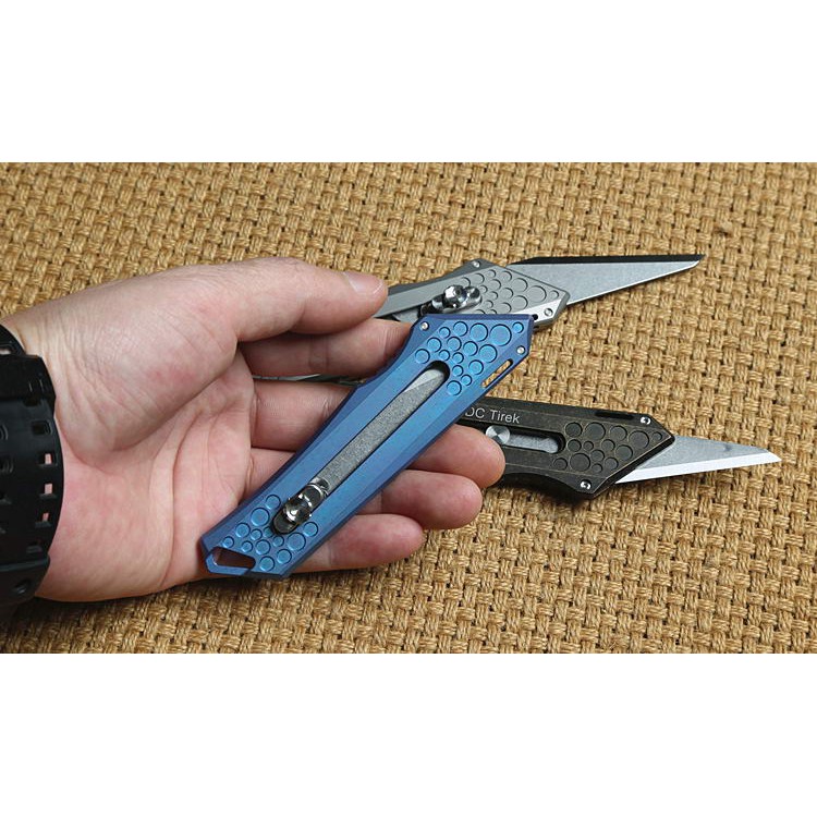 Dao rọc giấy titanium Tacray/ 9Ti EDC Trek dùng được lưỡi OLFA CKB-2