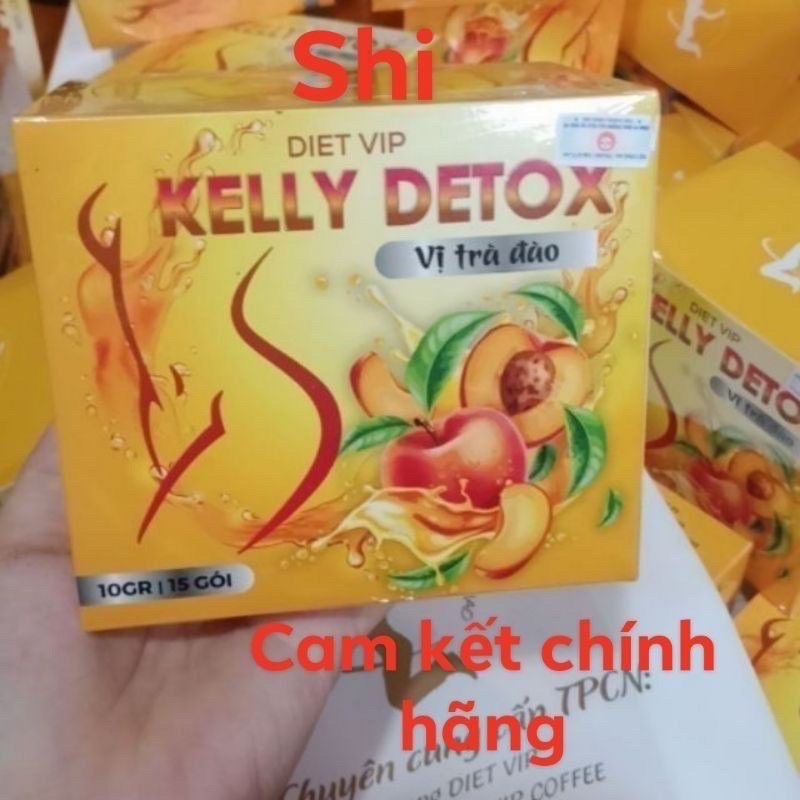 Trà đào giảm cân kelly detox hộp 15 gói