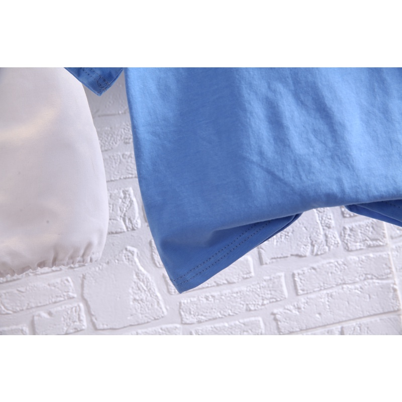 Set Đồ 2 Món Gồm Áo Thun Cổ Tròn In Hình Hoạt Hình Và Quần Short Cho Bé Trai Và Bé Gái