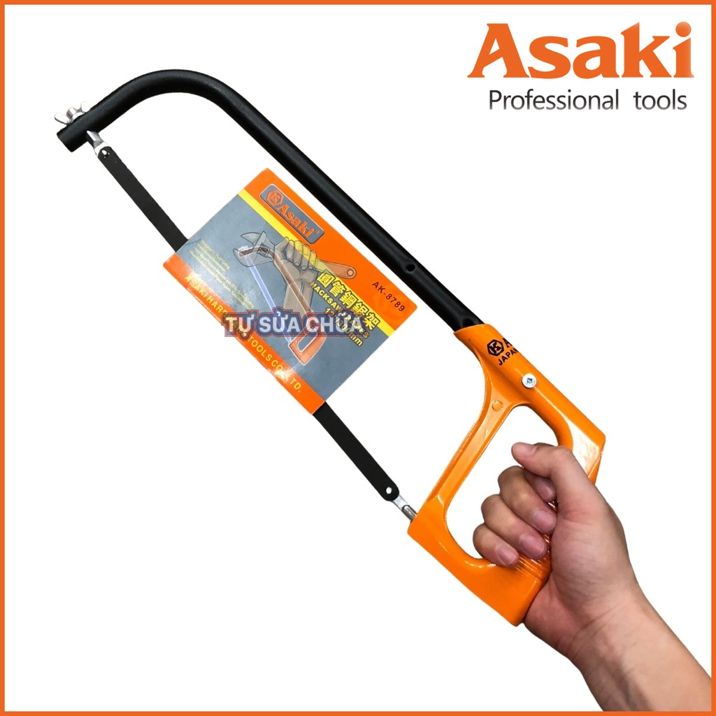 Cưa sắt cầm tay Asaki AK-8789 300mm-12" lưỡi sắc bén, khung cưa cứng cáp, tay cầm thoải mái