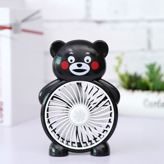 Quạt tích điện - Quạt mini 2 tốc độ hình thú (Heo, Gấu, Ếch)