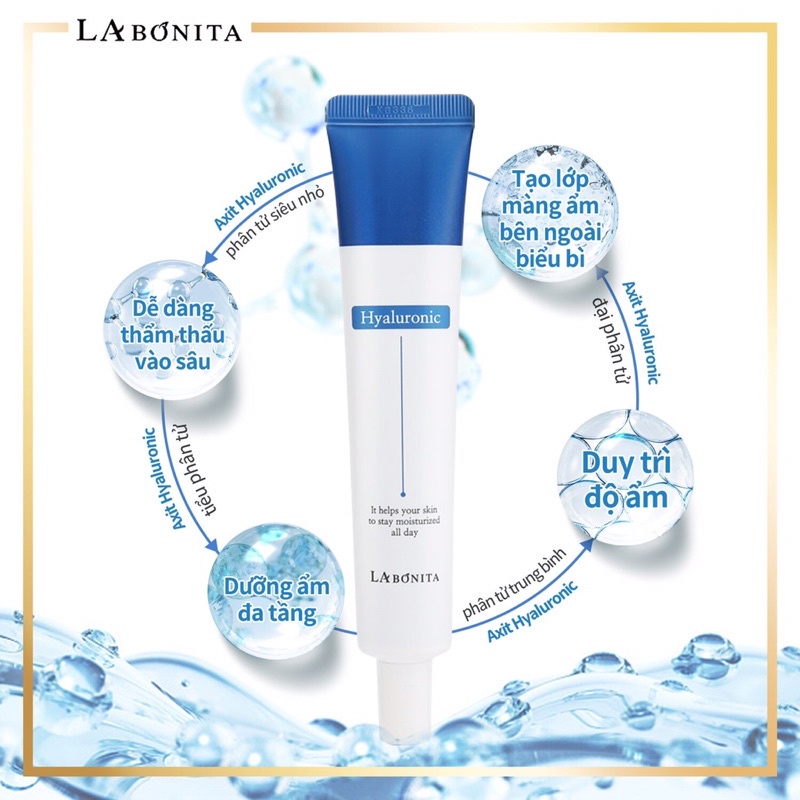 Kem dưỡng ẩm sáng da & tăng độ đàn hồi - LA BONITA Vital Hyaluronic Acid Cream 50ml