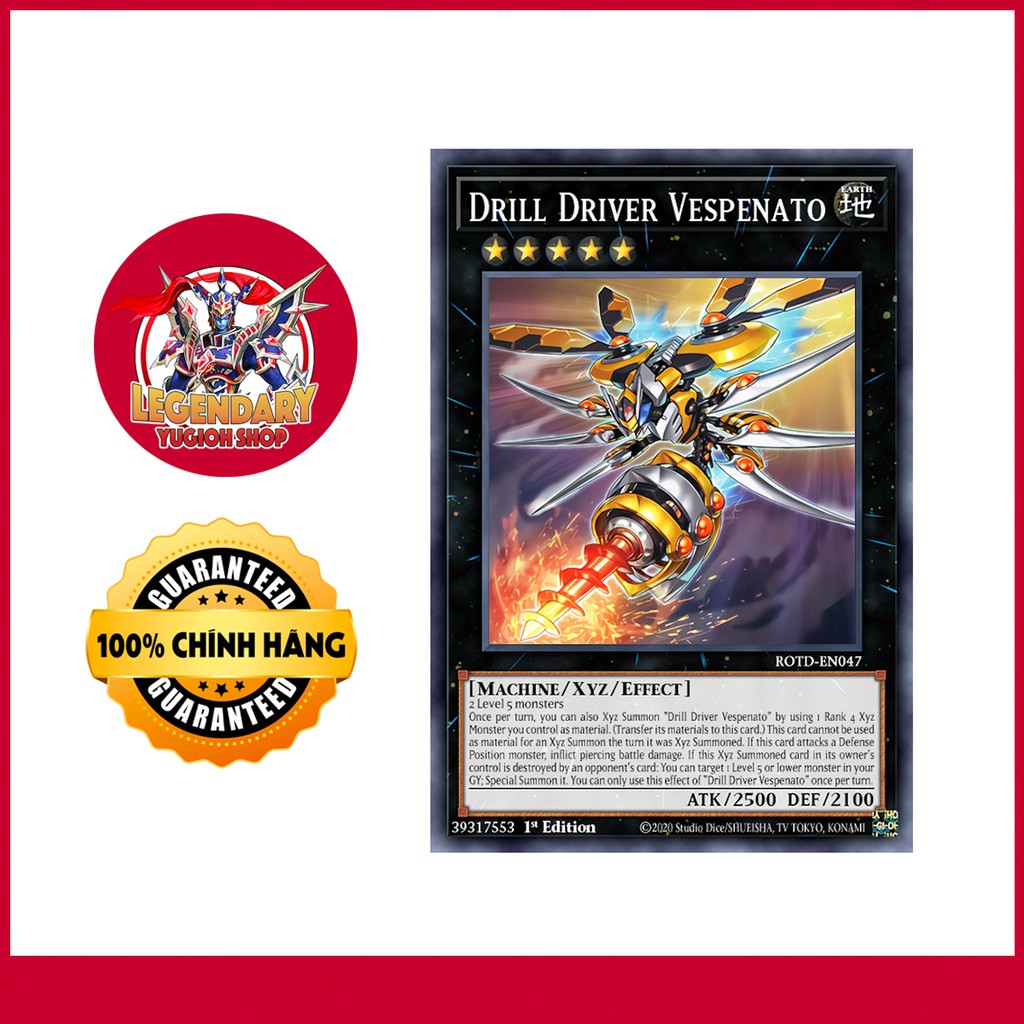 [ENJP][Thẻ Bài Yugioh Chính Hãng] Drill Driver Vespenato Shopee Việt Nam