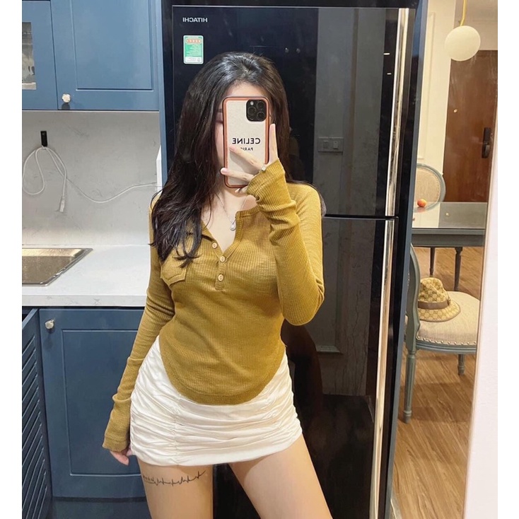 Áo Tăm Túi ngực cho mùa thu