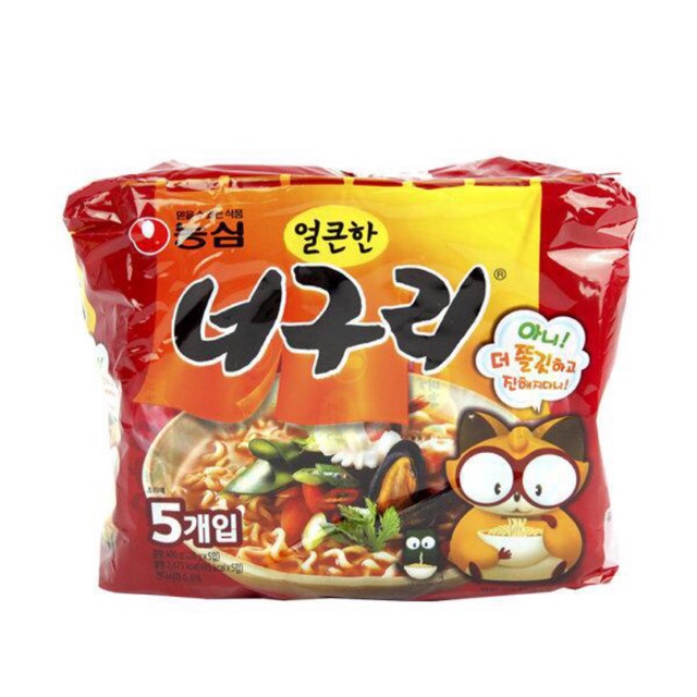 Mì Neoguri Cay Nóng Hàn Quốc Nongshim 120G X 5 gói hàng nội địa