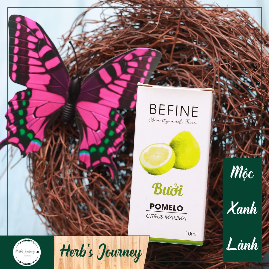 Tinh dầu Vỏ Bưởi cao cấp - BEFINE - Tinh dầu nguyên chất chưng cất tự nhiên - Kích thích mọc tóc, dưỡng tóc, thơm phòng