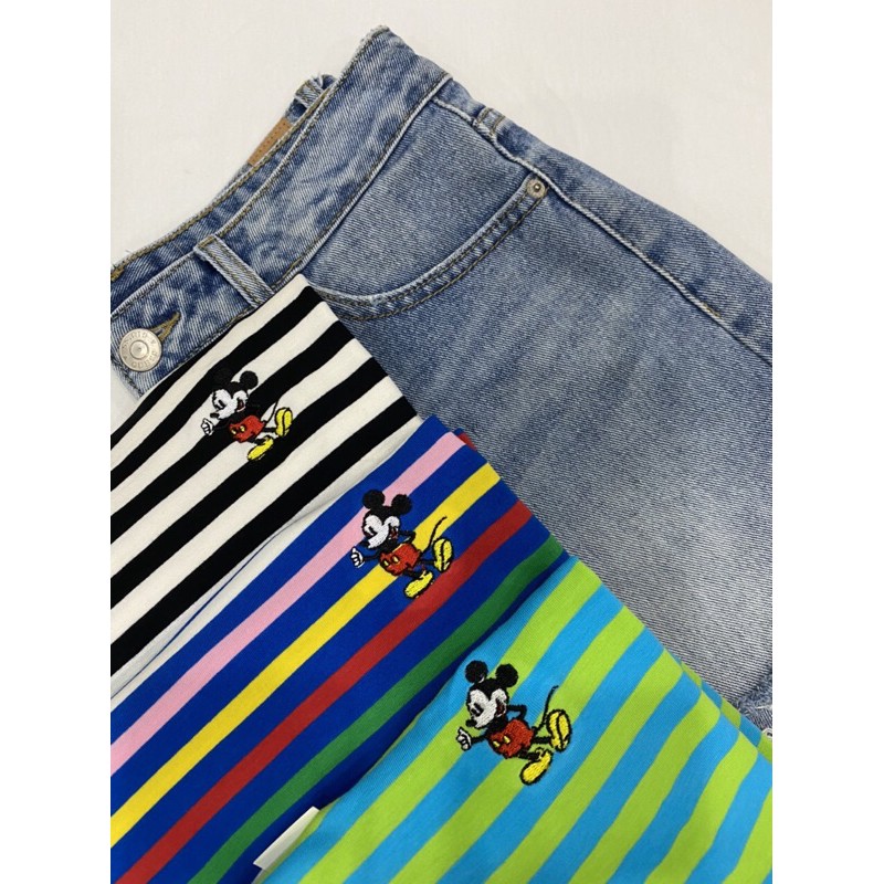 ÁO THUN SỌC TAY NGẮN MICKEY