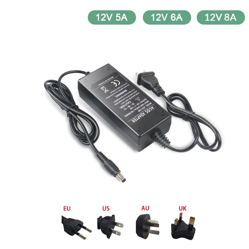 Bộ Sạc Nguồn AC 110-240V DC 12V 1A 2A 3A 4A 5A 6A Cho Đèn LED Dải