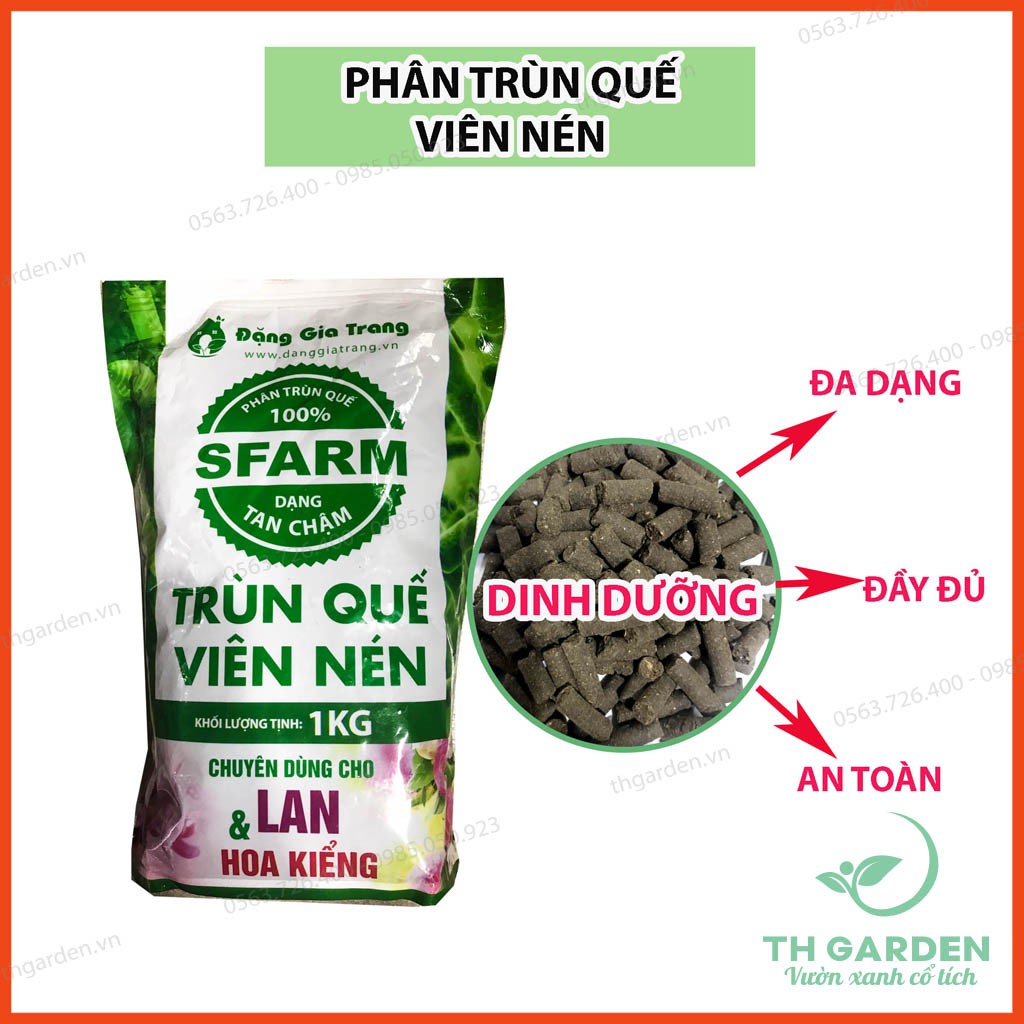 Phân Trùn Quế Viên Nén Sfarm - Phân trùn quế bón lan, hoa, cây cảnh, bonsai nguyên chất 100%, đã qua giảm ẩm, ray mịn và