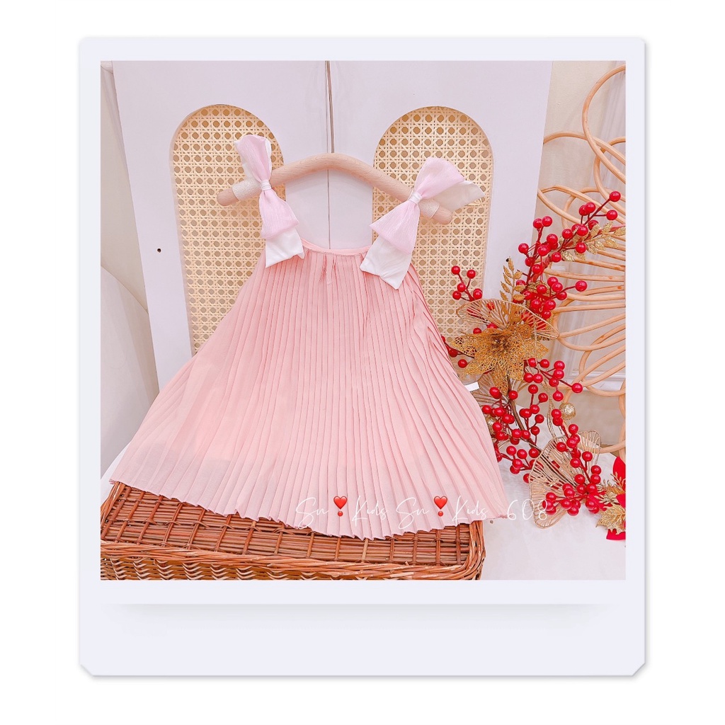 Váy bé gái xếp li cao cấp